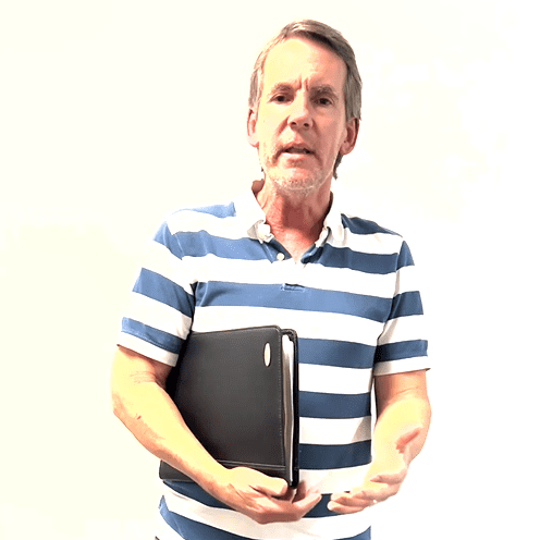 Bob providing testimonial.